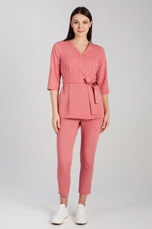 Tunika medyczna damska - rękaw 3/4 - Raspberry pink