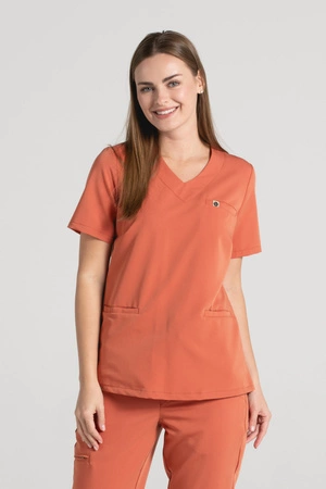 Bluza medyczna damska Merit - Pumpkin spice - KangooSoft Premium