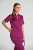 Elegancka bluza medyczna damska ze stójką May - Deep fuchsia - Kangoomed by Emily