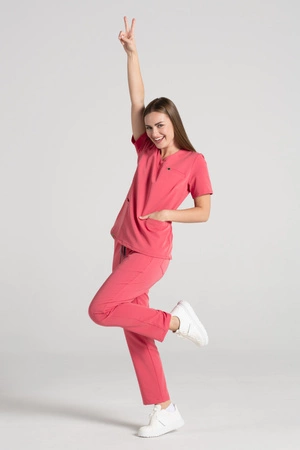 Bluza medyczna damska Merit - Lollipop - KangooSoft Premium