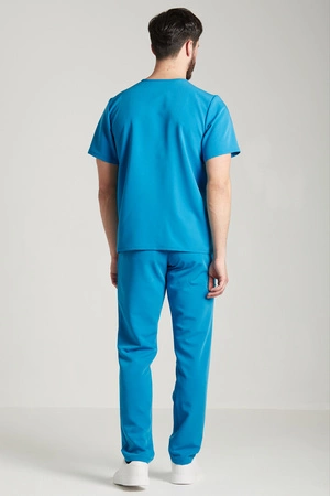 Spodnie medyczne proste męskie - Sokrates - Sapphire blue
