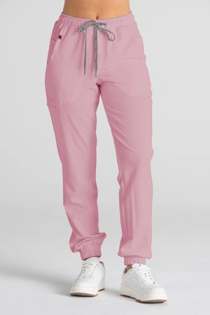 Spodnie medyczne joggery damskie - Merit - Blush pink - KangooSoft Premium