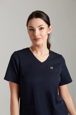 Bluza medyczna damska - Merit - Dark navy