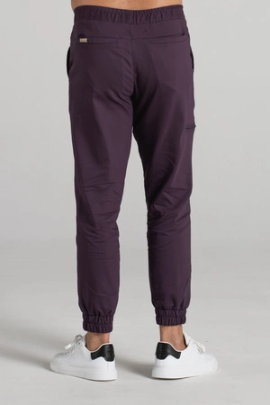 Spodnie medyczne joggery męskie - Sokrates - Dark plum - KangooNature