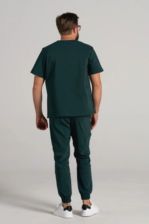 Spodnie medyczne joggery męskie - Sokrates - Bush green - KangooNature