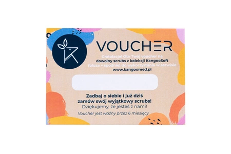 Voucher prezentowy papierowy - Komplet scrubs (390 zł)