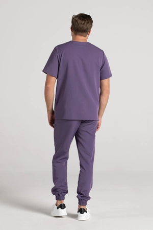 Spodnie medyczne joggery męskie - Sokrates - Midnight purple - KangooSoft Premium