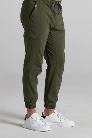 Spodnie medyczne joggery męskie - Sokrates - Military green - KangooNature