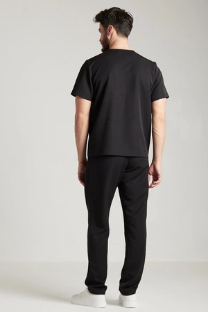 Spodnie medyczne proste męskie - Sokrates - Onyx black
