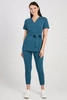 Spodnie medyczne przylegające damskie - Ocean blue
