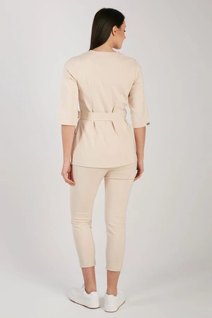 Spodnie medyczne przylegające damskie - KangooNature - Sahara