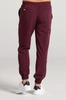Spodnie medyczne joggery męskie - Sokrates - Cranberry - KangooSoft Premium